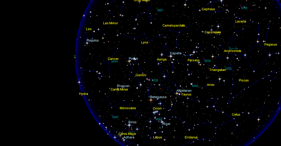 Sky map for Private Location on 12/14/2017 8:00:00 PM UTC